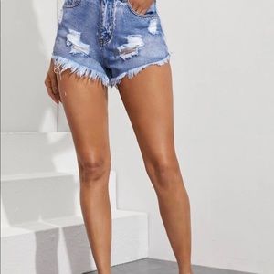 SHEIN Ripped Denim Shorts